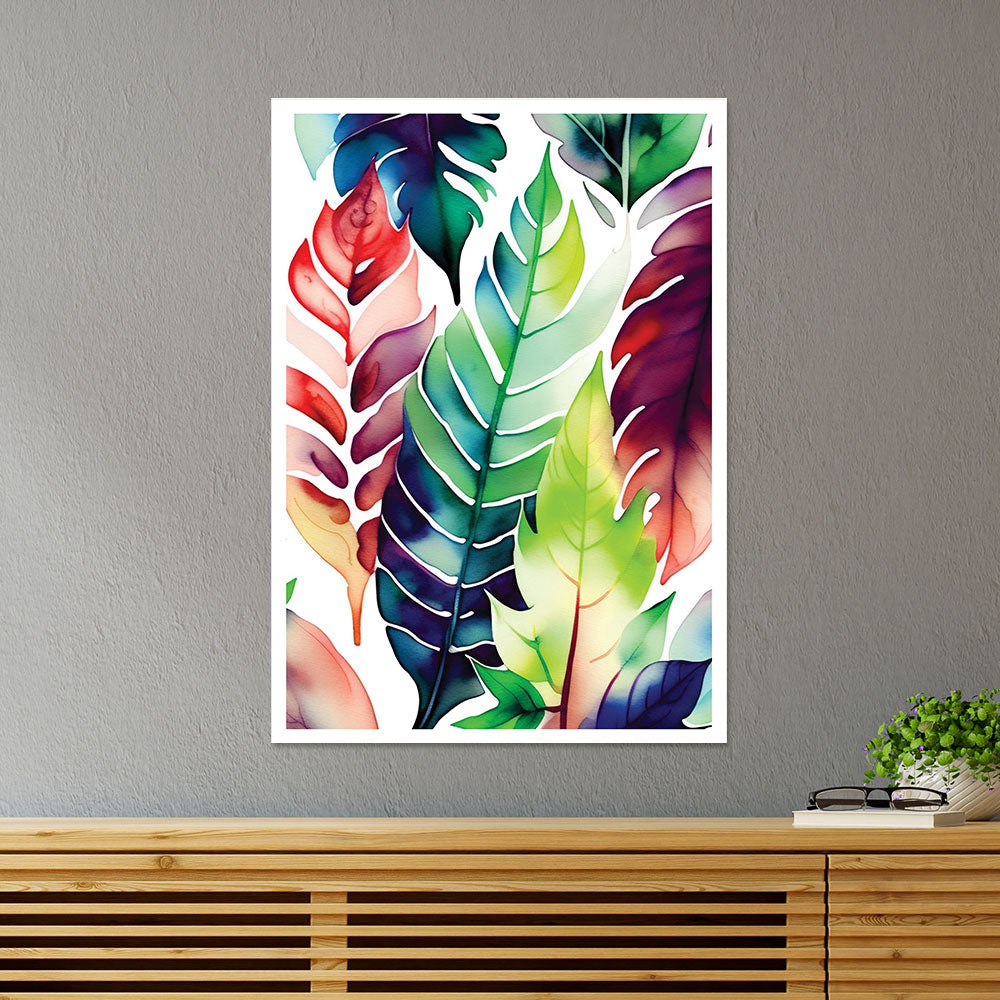 Colorful Leaves Botanical Poster
