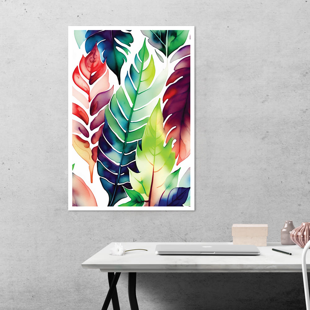 Colorful Leaves Botanical Poster