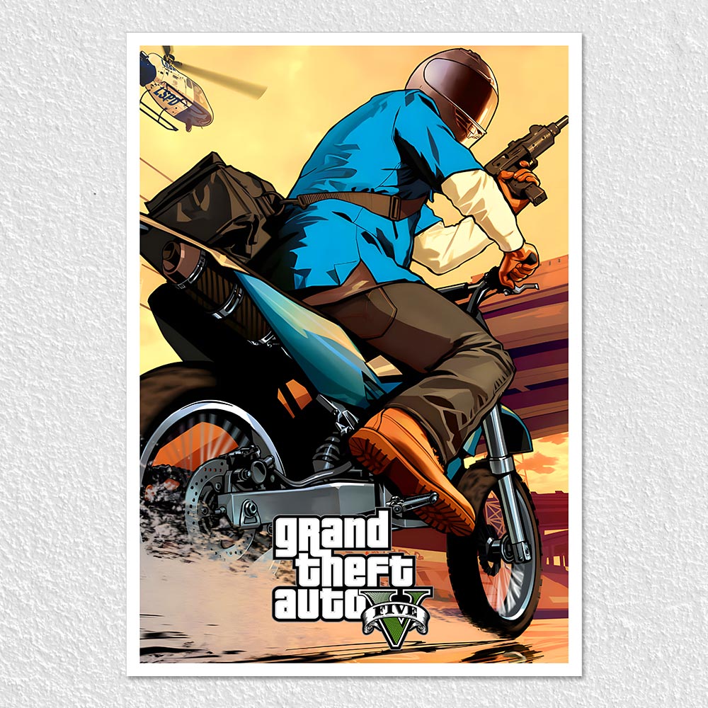 Brothers Innovation Posters Gaming Biker in GTA 5