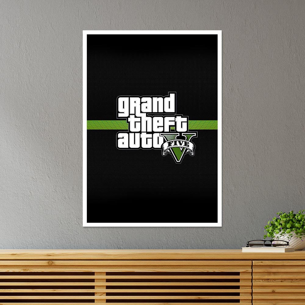 Grand Theft Auto 5 Logo Gaming Poster
