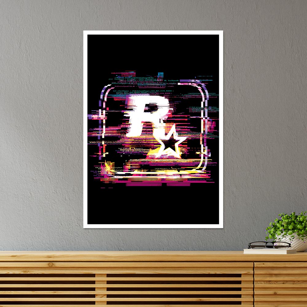 Rockstar Games Logo Gaming Poster