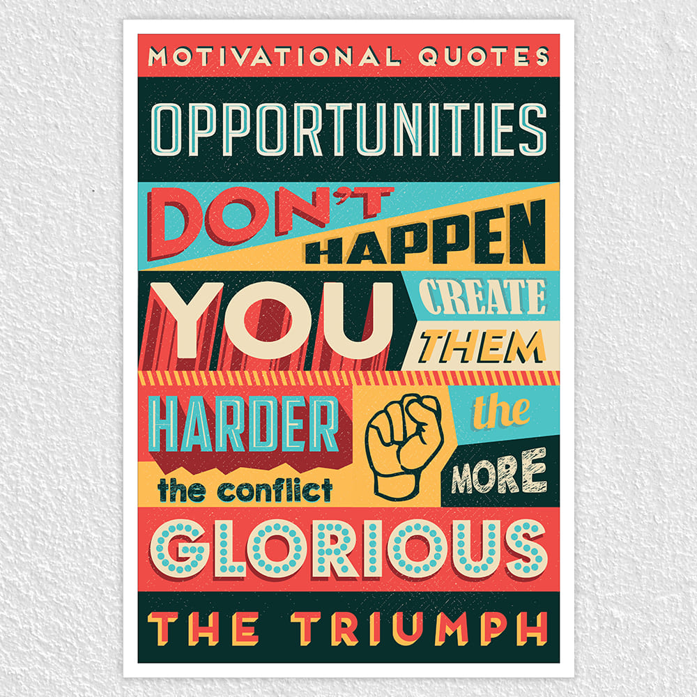 Fomo Store Posters Motivational Opportunities don’t happen