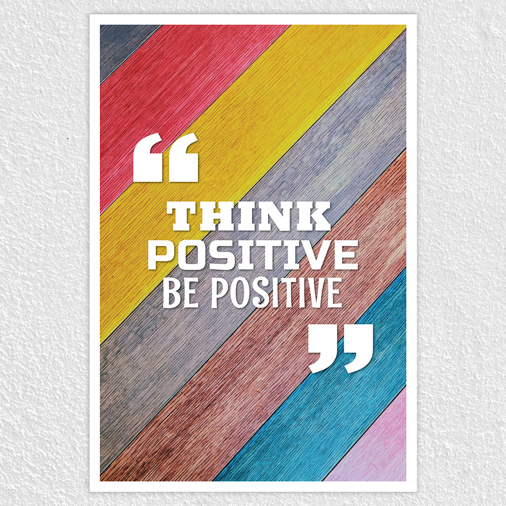 Positive Thinking Posters Amazon.com: ZOCO Think Positive Poster