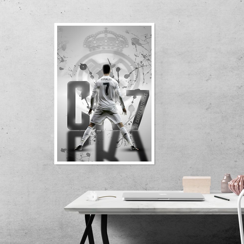 CR7 Ronaldo King of Football Sports Poster