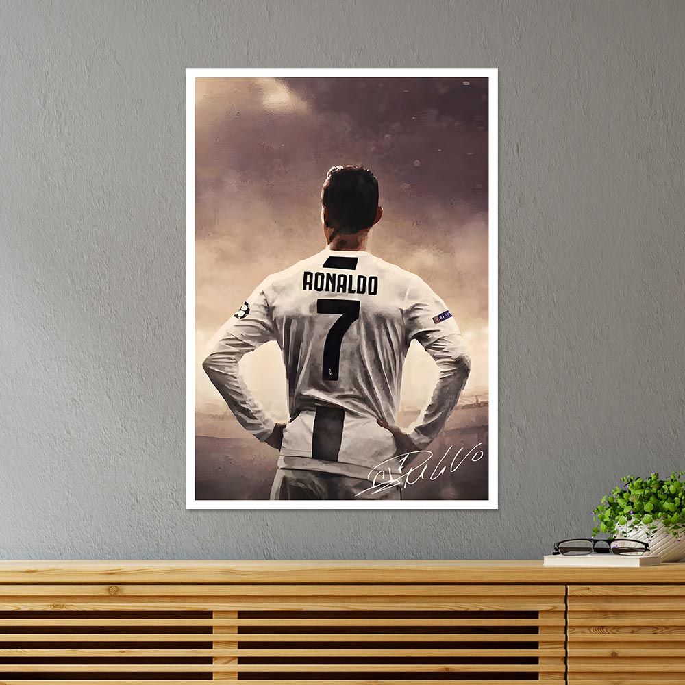 Ronaldo In Retro Sports Poster