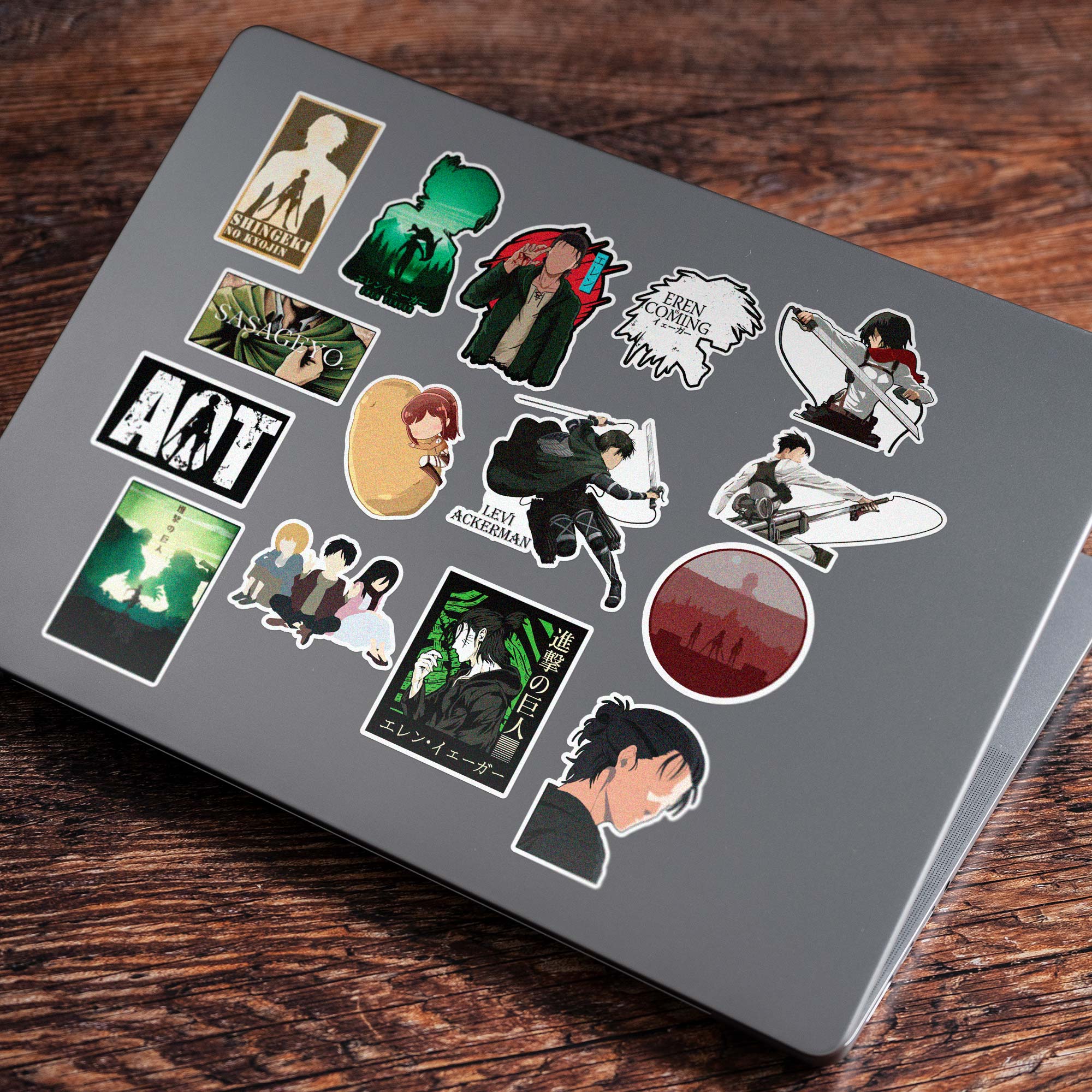 15 Attack On Titan Stickers in Pack 1