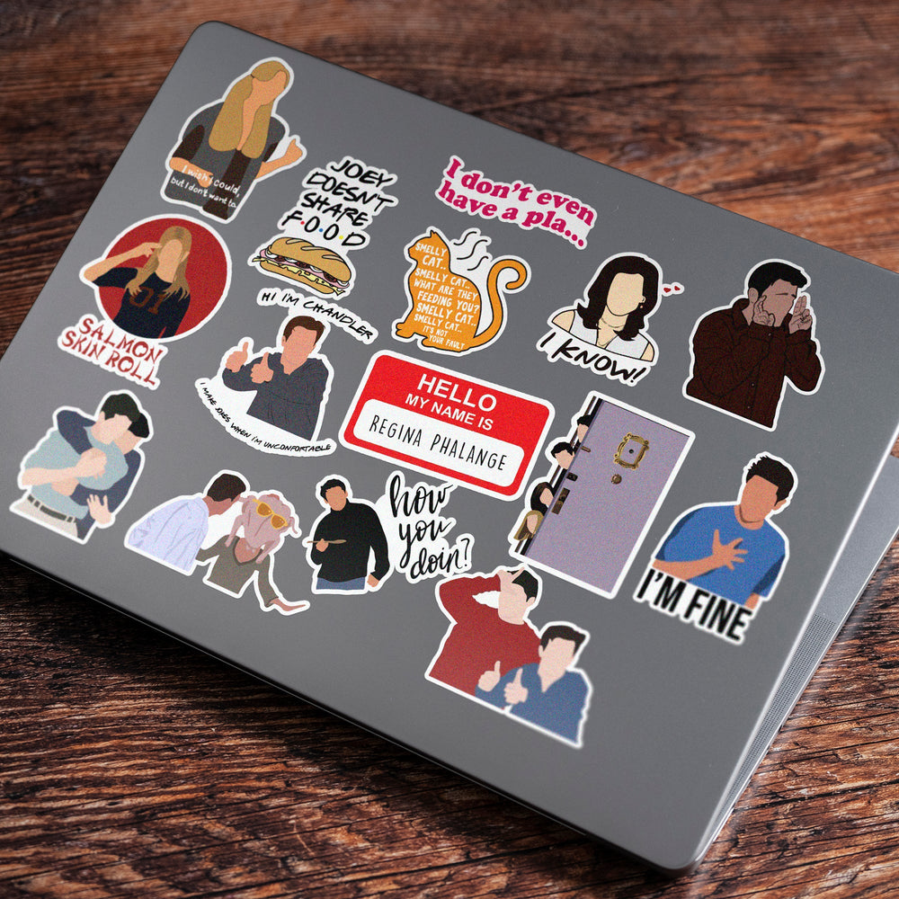 Friends Characters Sticker Relive the Laughter with 15 Friends TV Show Stickers - Pack 1 for Die ...