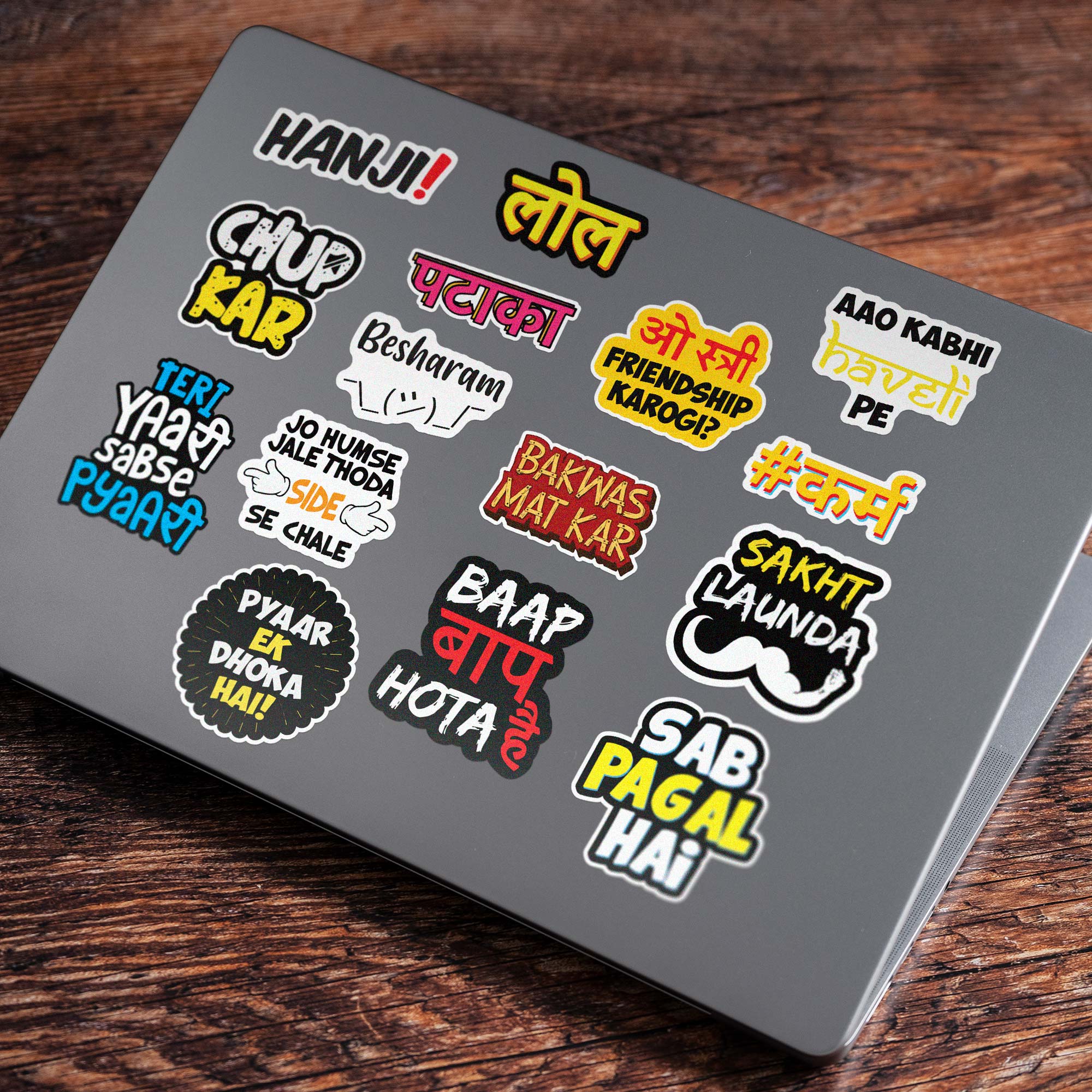 15 Hindi Edition Stickers in Pack 1