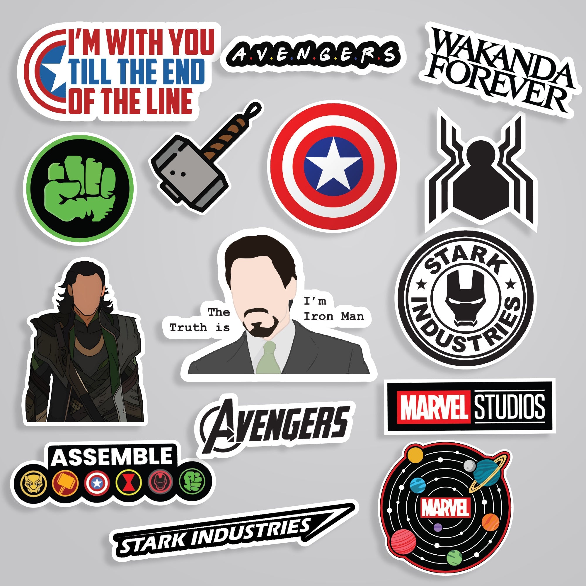 Unleash Your Superhero Spirit with 15 Marvel Stickers - Pack 1 for True ...
