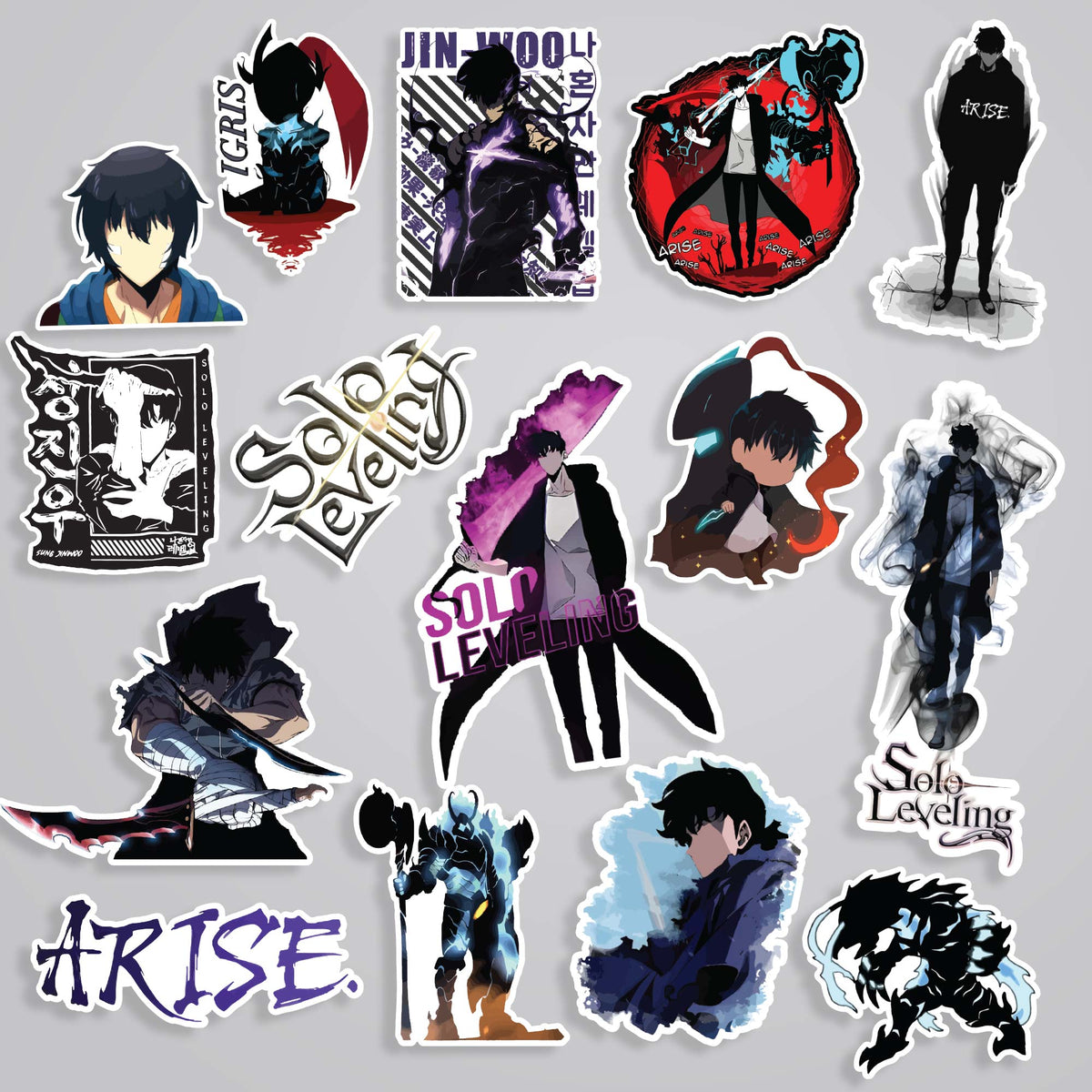 Leveling Reference Sticker Pack of 15 Solo Leveling Stickers - Limited Edition