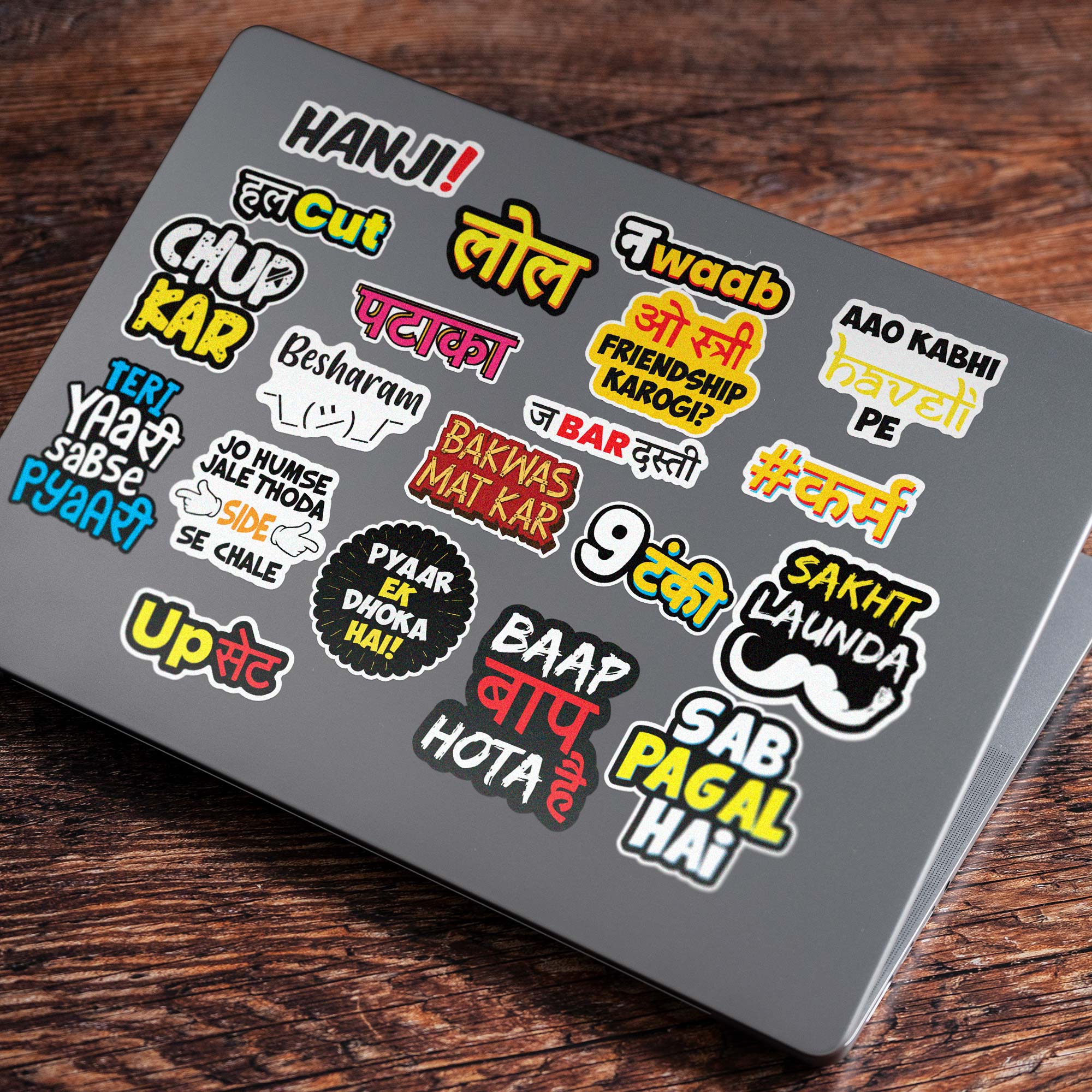 20 Hindi Edition Stickers in Pack 1