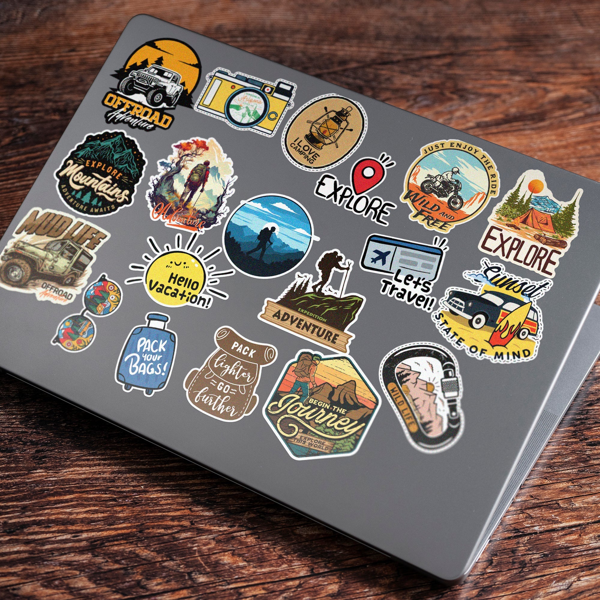 20 Travel Stickers in Pack 1