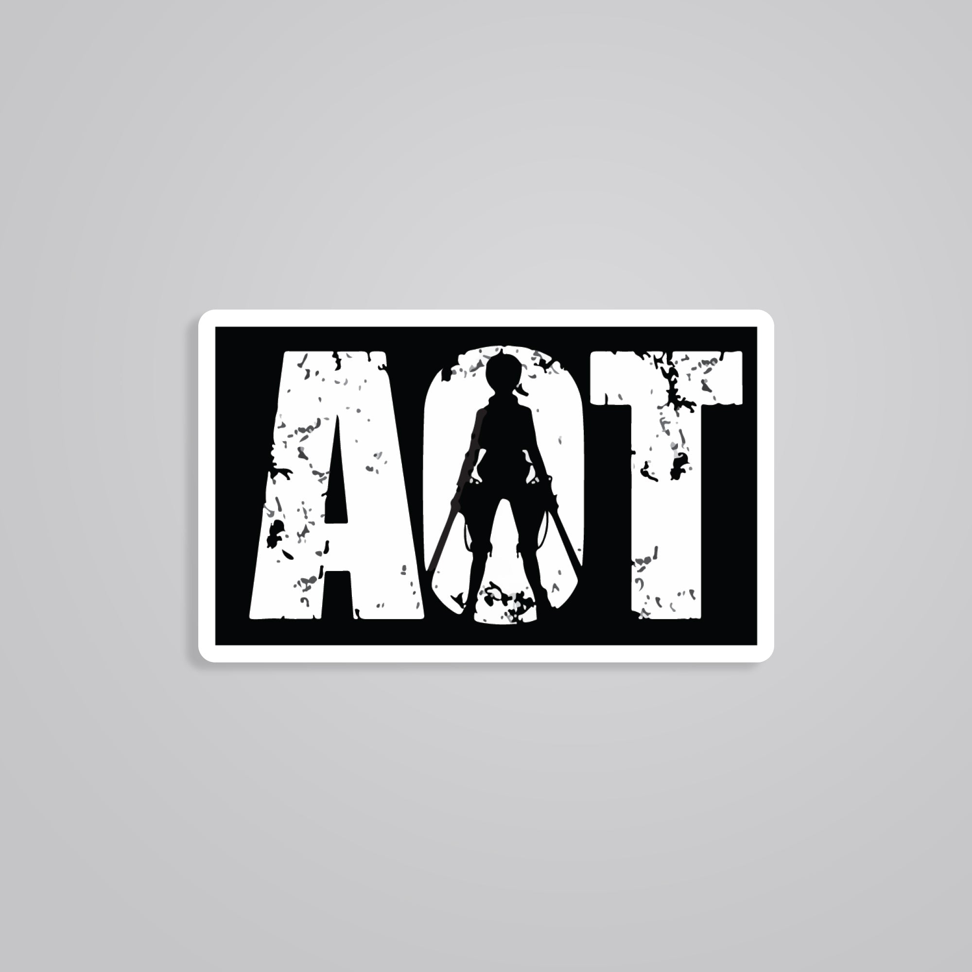 Fomo Store Stickers Anime AOT Eren Silhouette