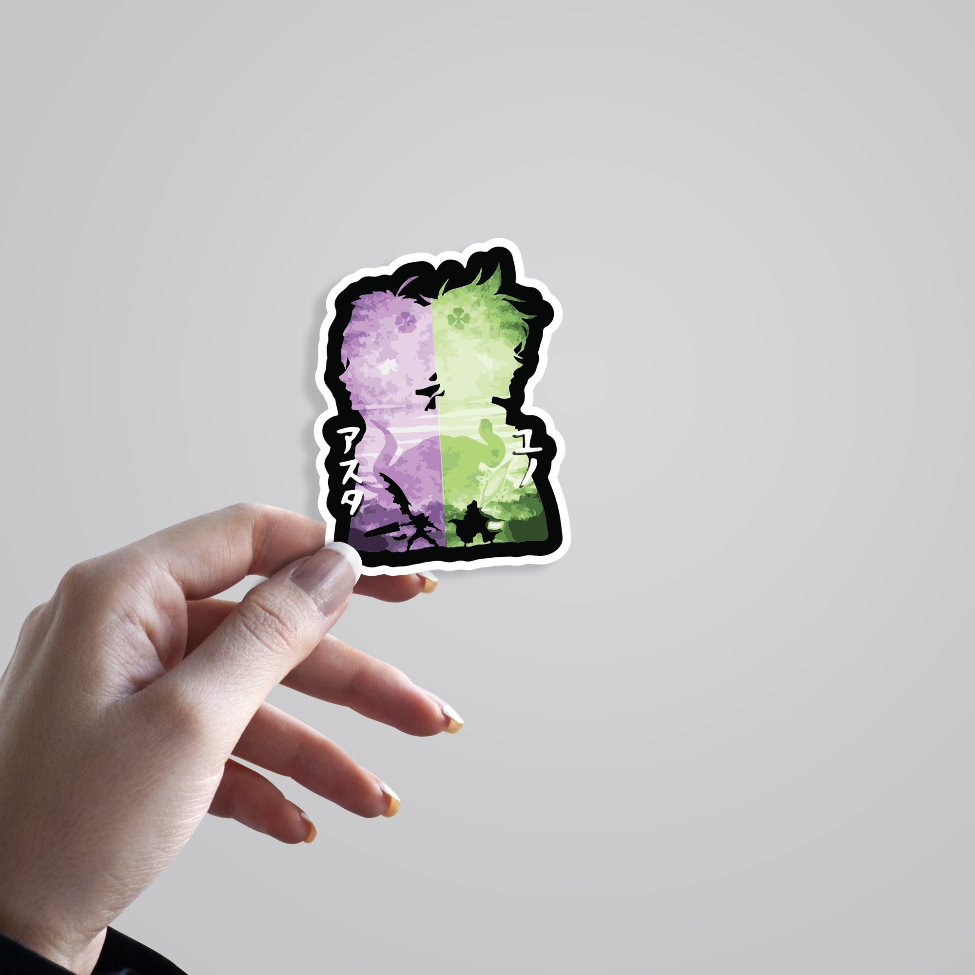 Fomo Store Stickers Anime Asta & Yuno Silhouette