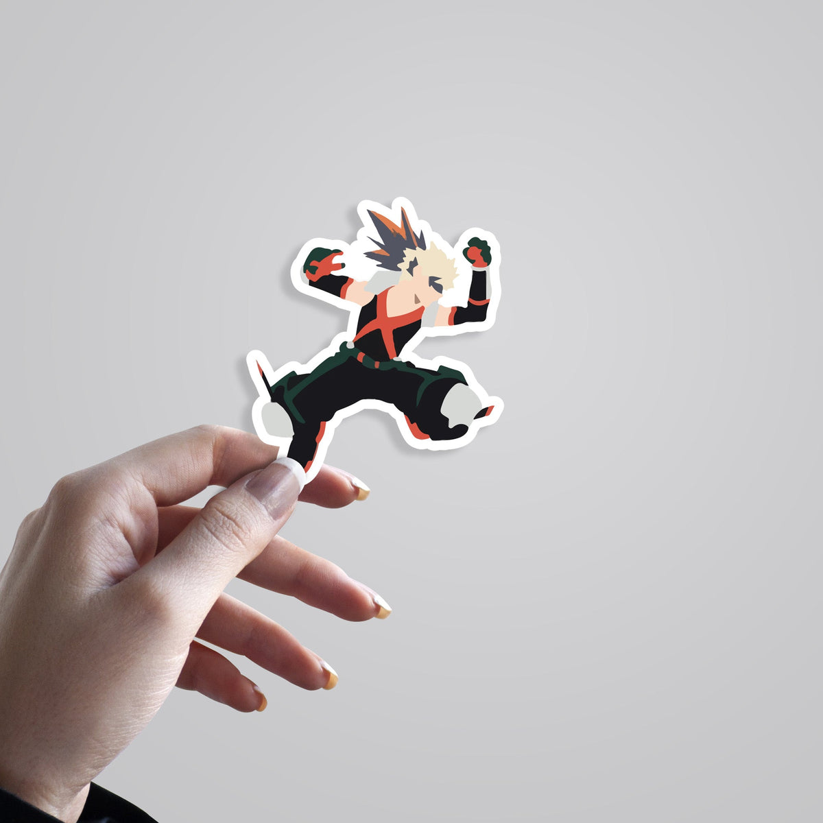 Bakugo Minimalist MHA Anime Stickers - Explosively Stylish Decals for