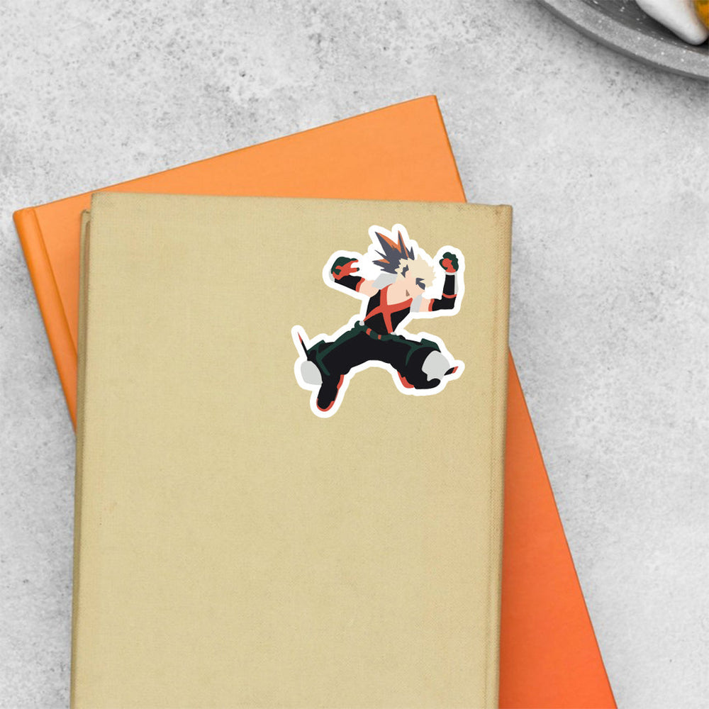 Bakugo Minimalist MHA Anime Stickers - Explosively Stylish Decals for