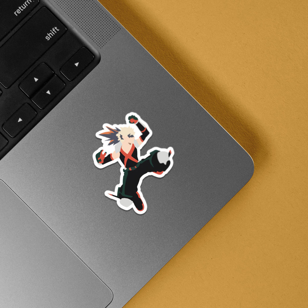 Bakugo Minimalist MHA Anime Stickers - Explosively Stylish Decals for