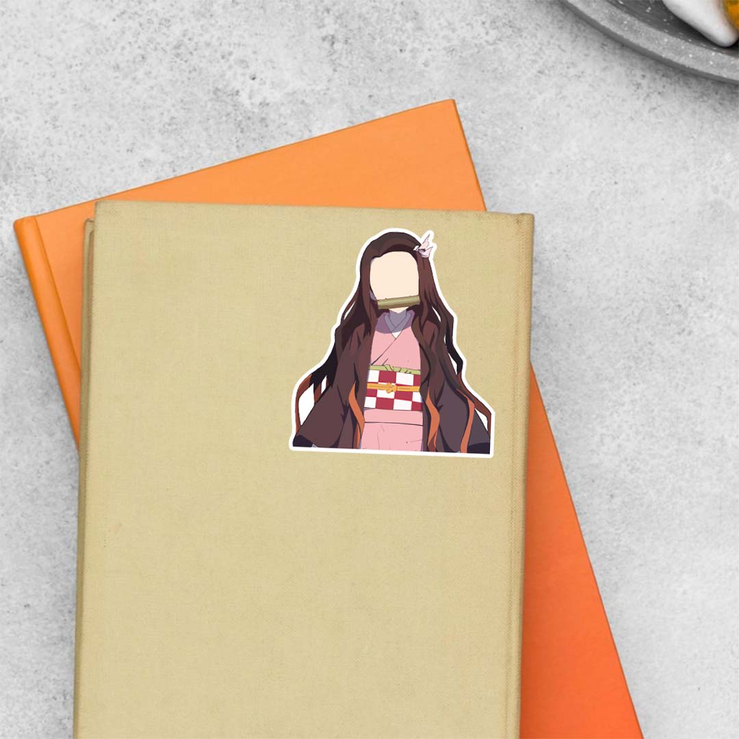 Nezuko Kamado Minimalist Anime Stickers