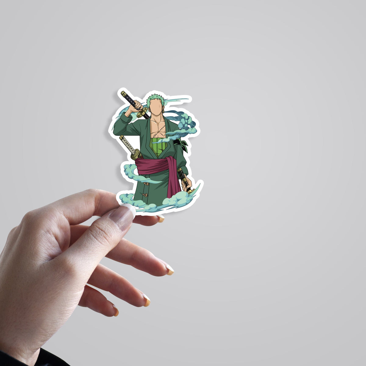 Roronoa Zoro Minimalist One Piece Anime Sticker - Sleek and Stylish Design