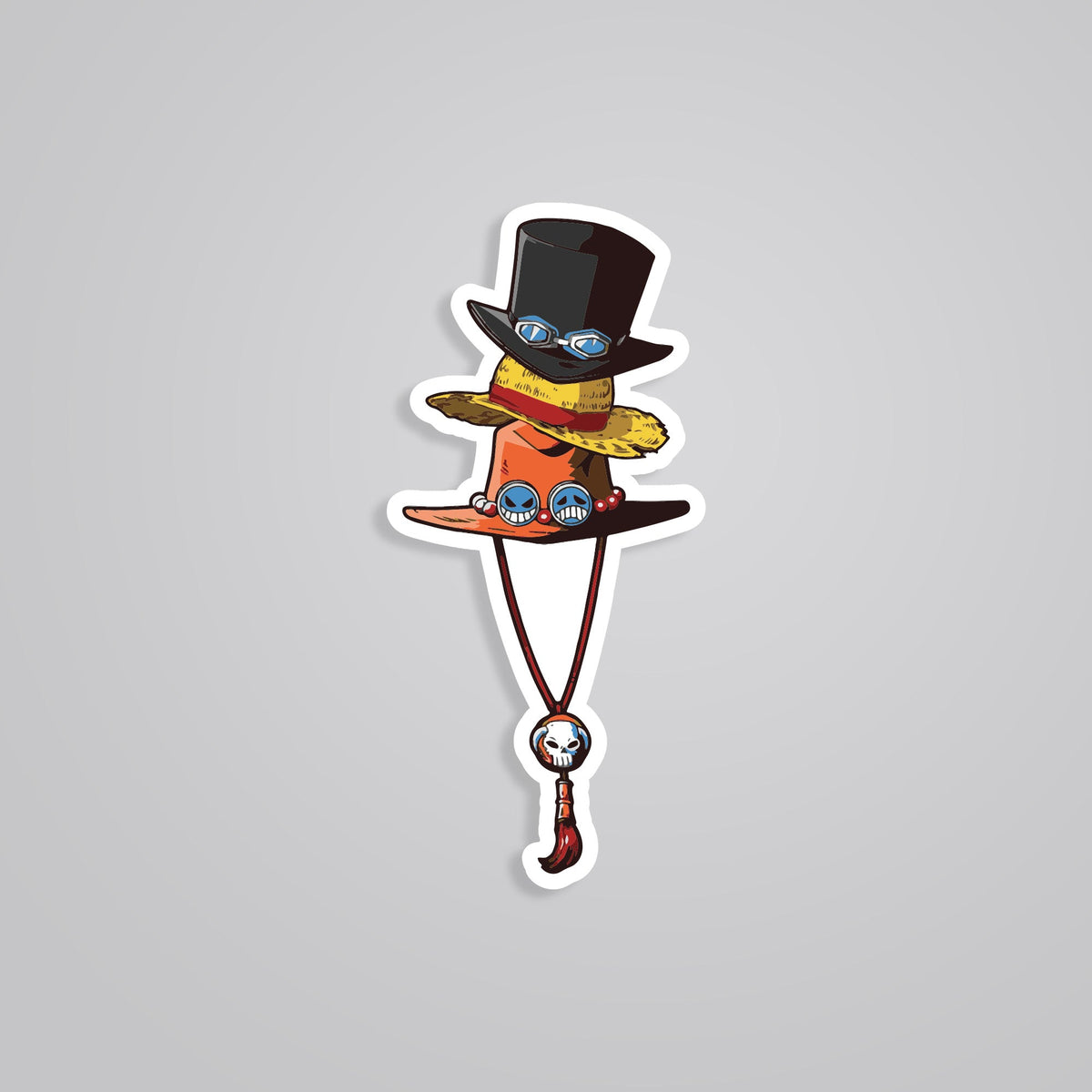 Sabo Cat Sticker Sabo, Luffy & Ace Hats - One Piece Anime Stickers - Embark on an ...