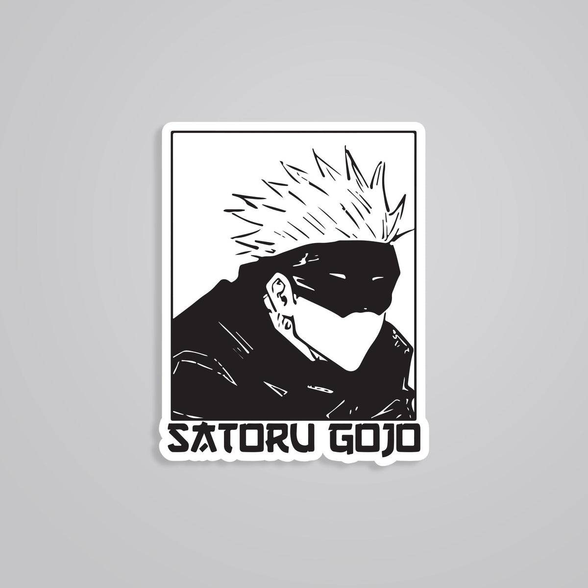 Sticker Gojo Satoru Gojo Black & White Jujutsu Kaisen Anime Stickers - Zenin-Level ...