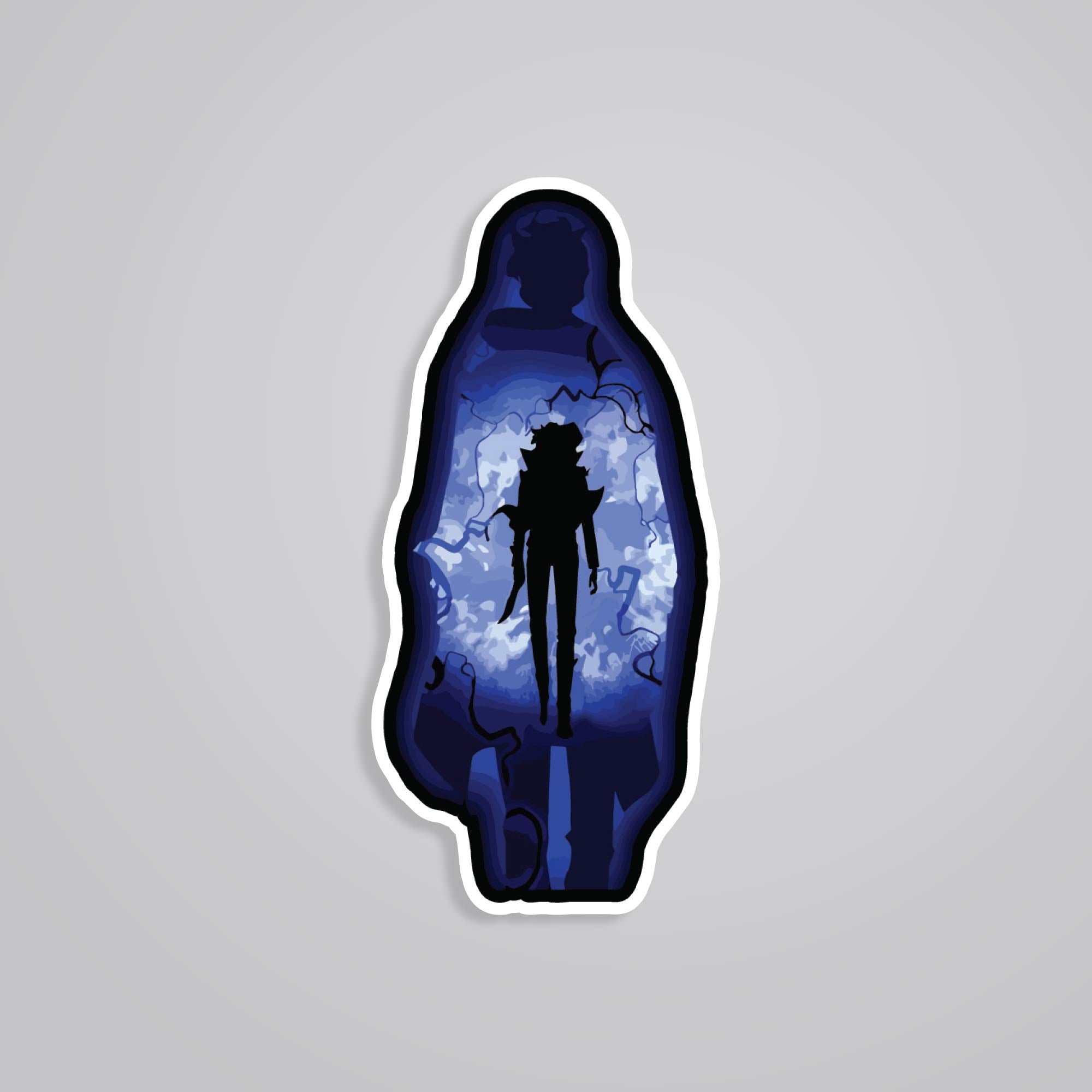Fomo Store Stickers Anime Sung Jin Woo Black Silhouette