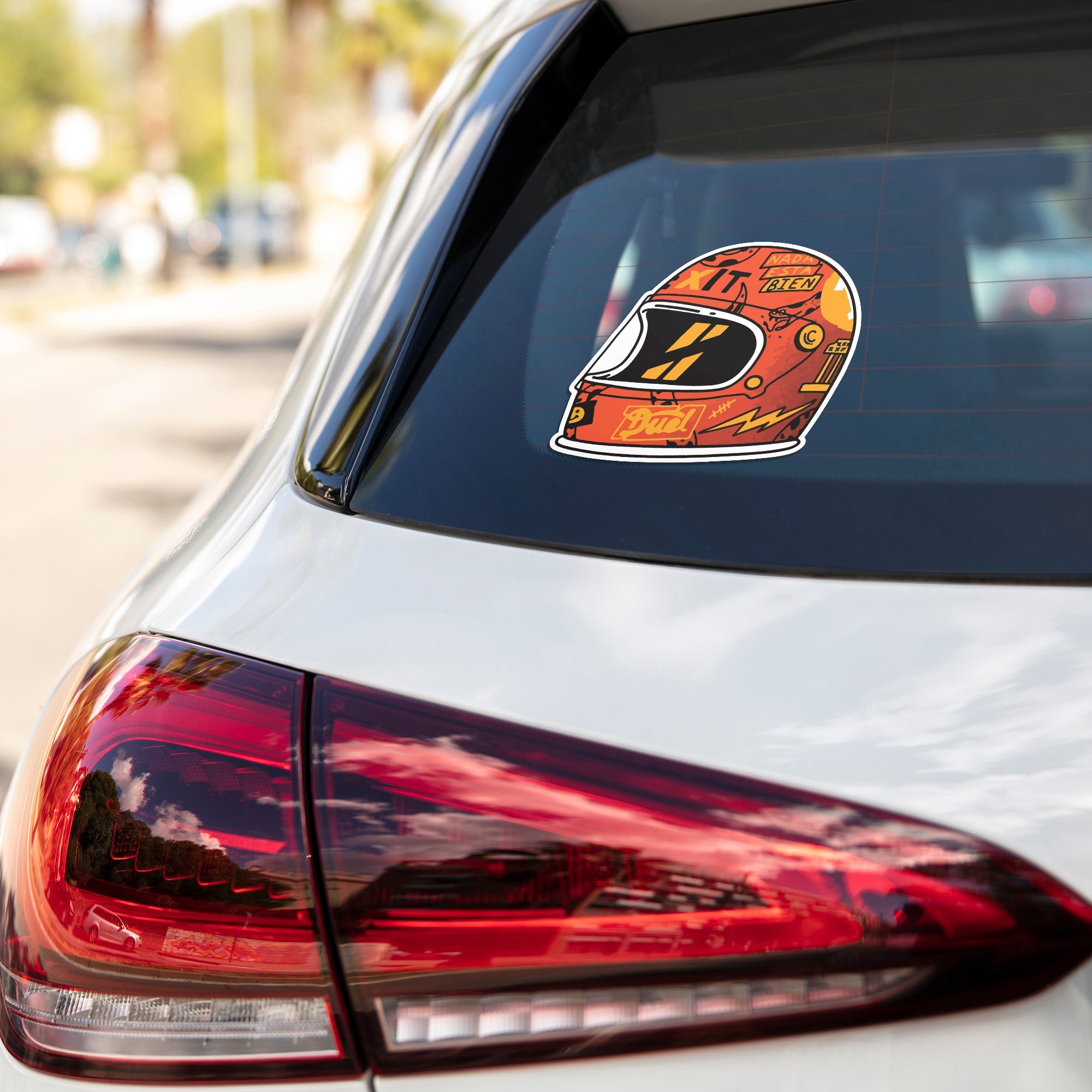 Biker Helmet Cars & Bikes Stickers