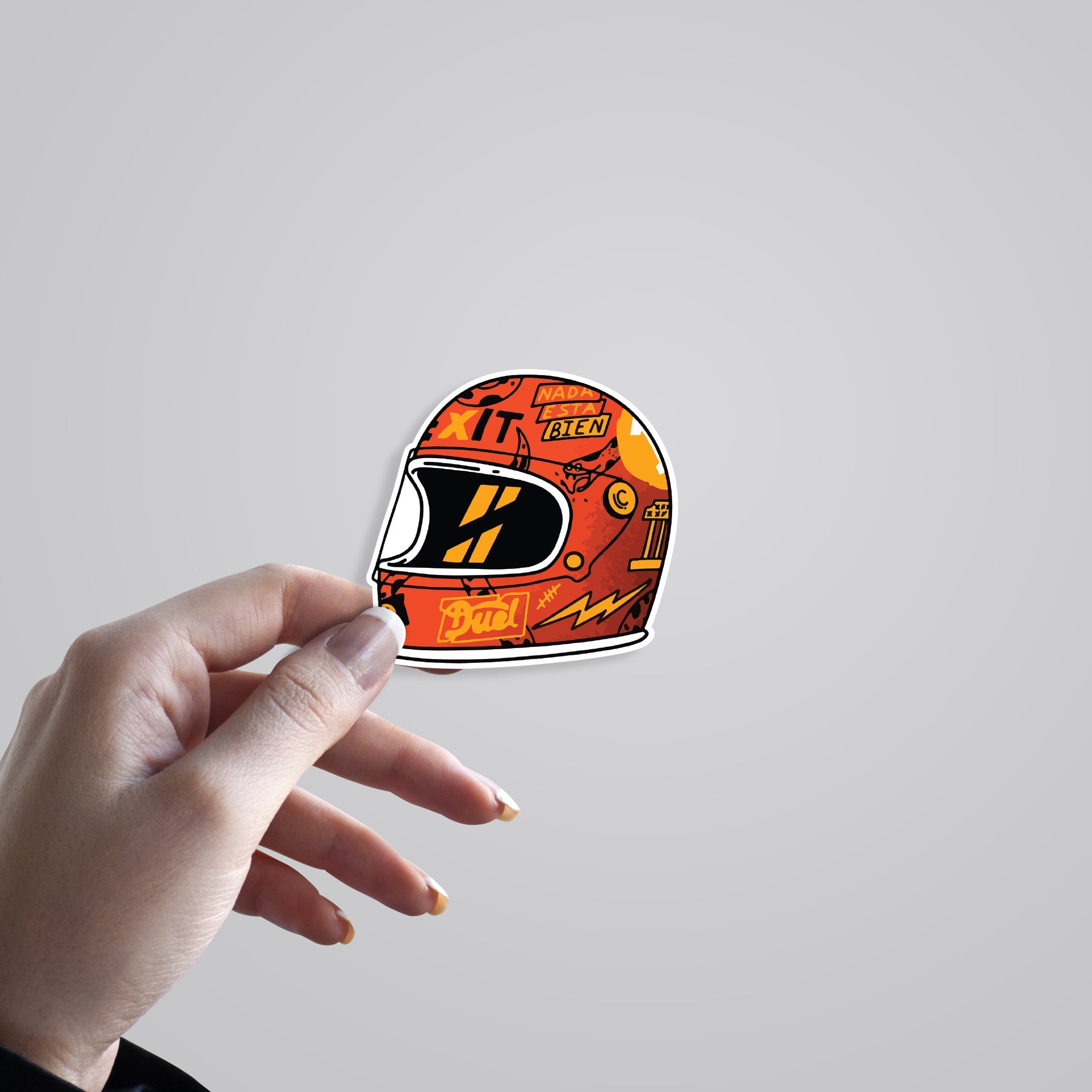 Biker Helmet Cars & Bikes Stickers