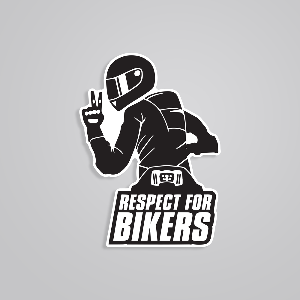 Motorcycle Respect Sign Show Your Respect for Bikers: Discover Premium Cars & Bikes Stickers