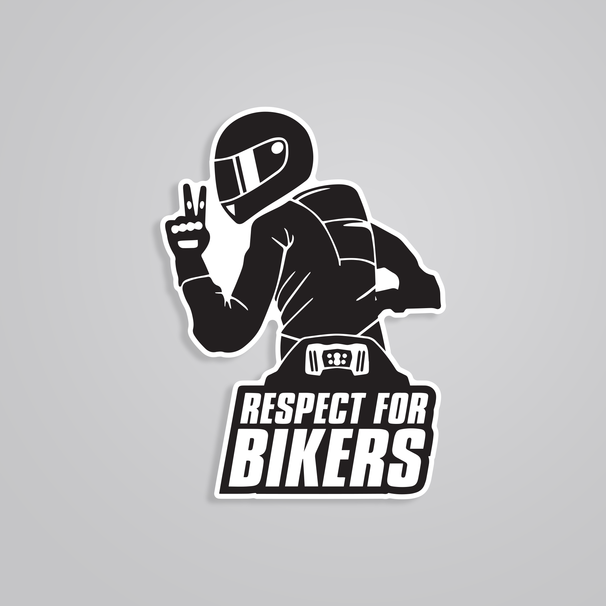 Fomo Store Stickers Cars & Bikes Respect for Bikers