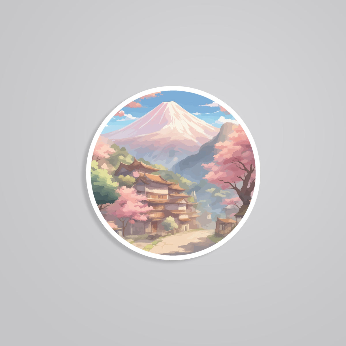 Japanese Village Scenery Sticker - Bring Tranquil Beauty Anywhere You Go