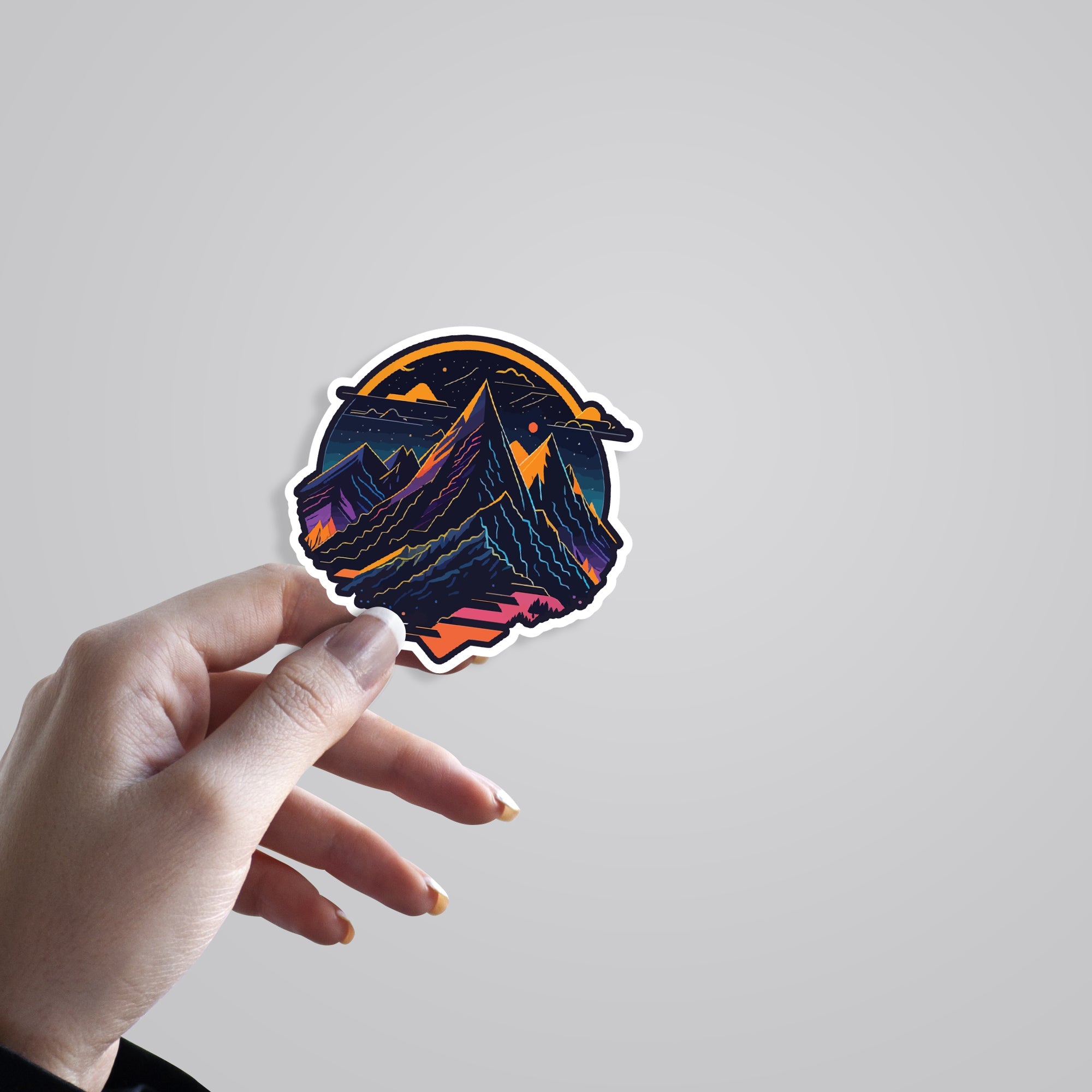 Radiant Moutainscape Casual Stickers