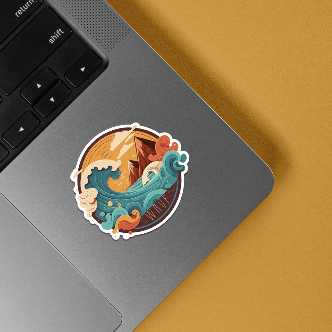 Wavemark Sticker Wave Sticker - Ride the Vibe with Ocean-Inspired Elegance