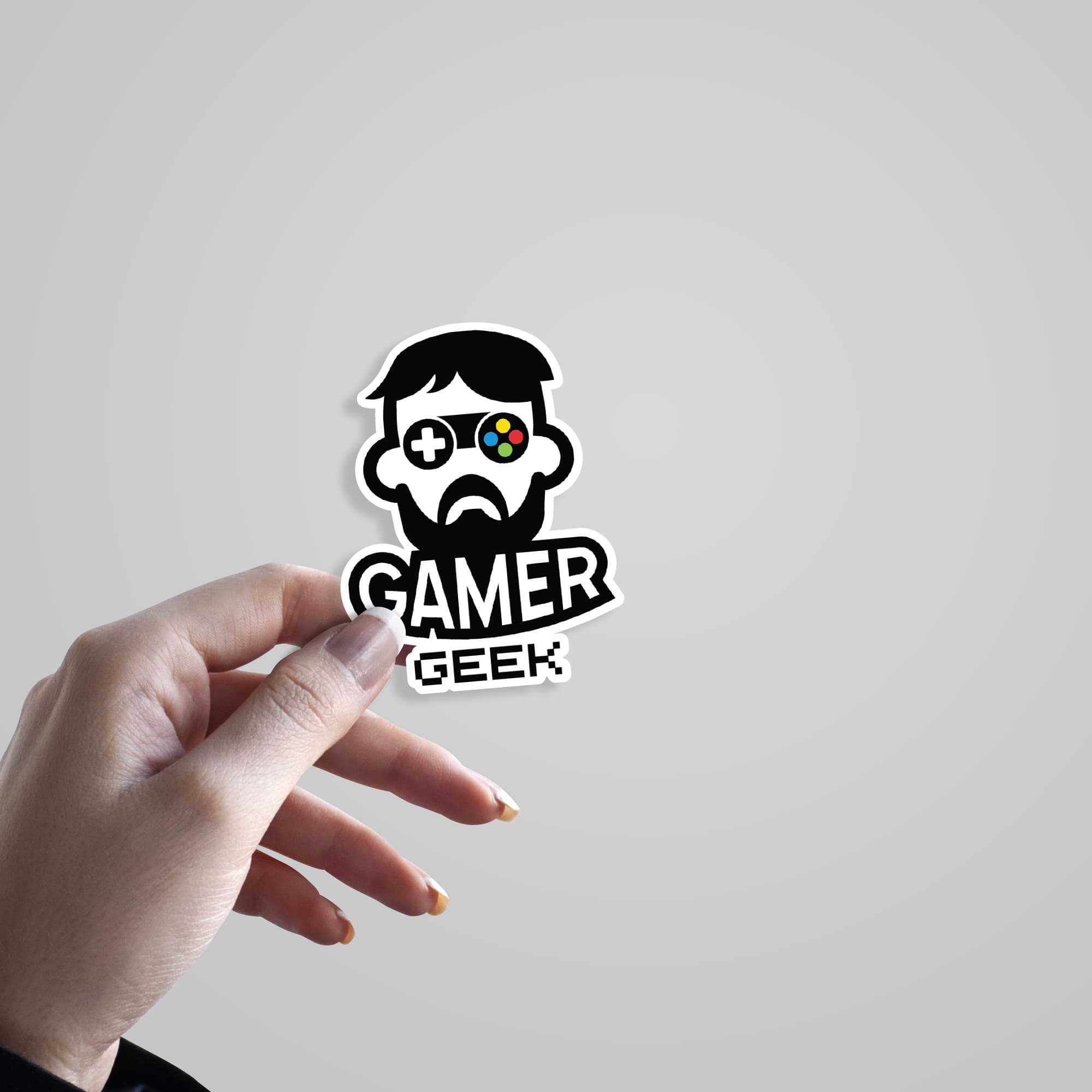 Gamer Geek Man Gaming Stickers