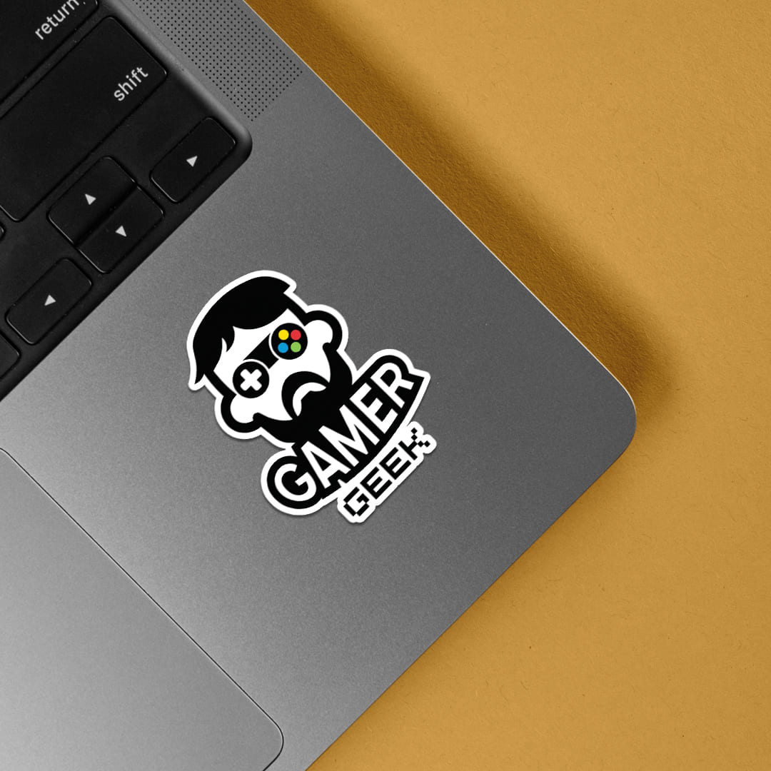 Gamer Geek Man Gaming Stickers