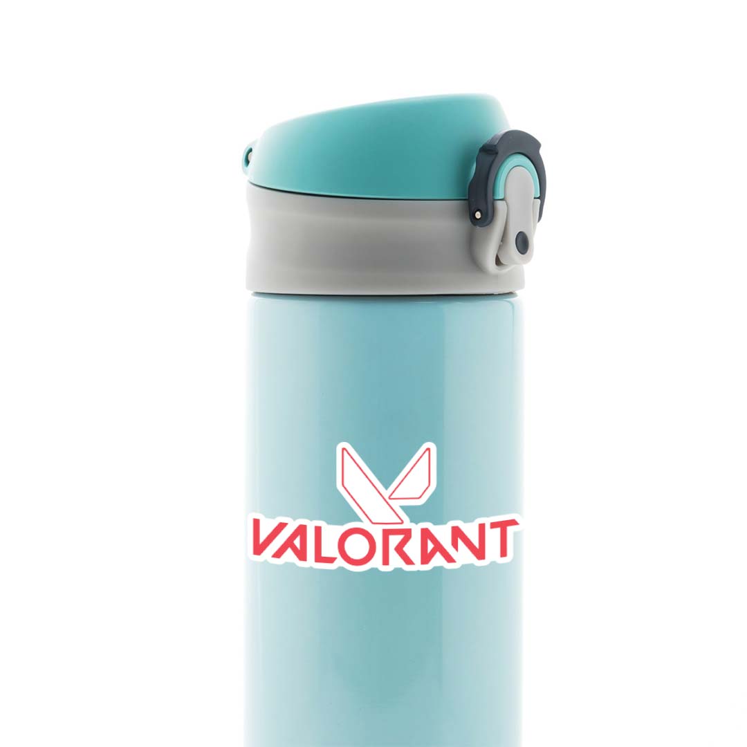 Valorant Logo in Coral Gaming Stickers