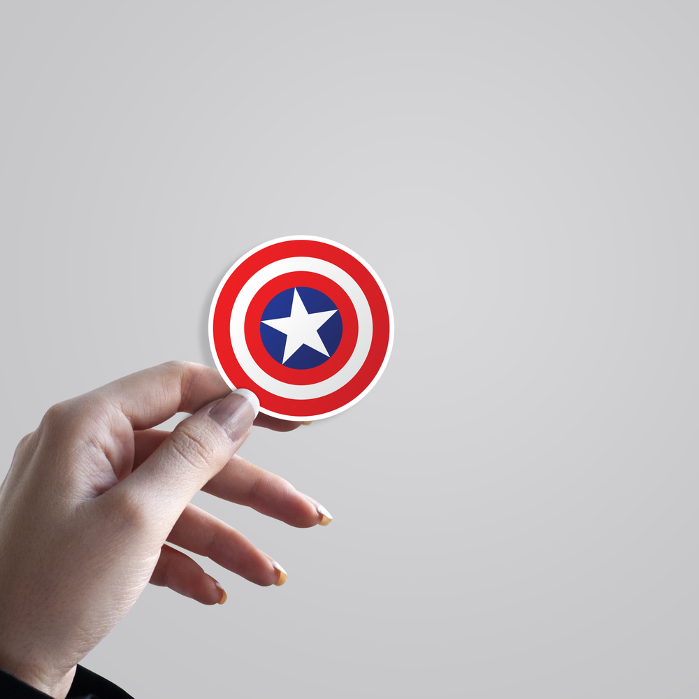 Unleash Your Inner Superhero with Captain America's Shield Stickers