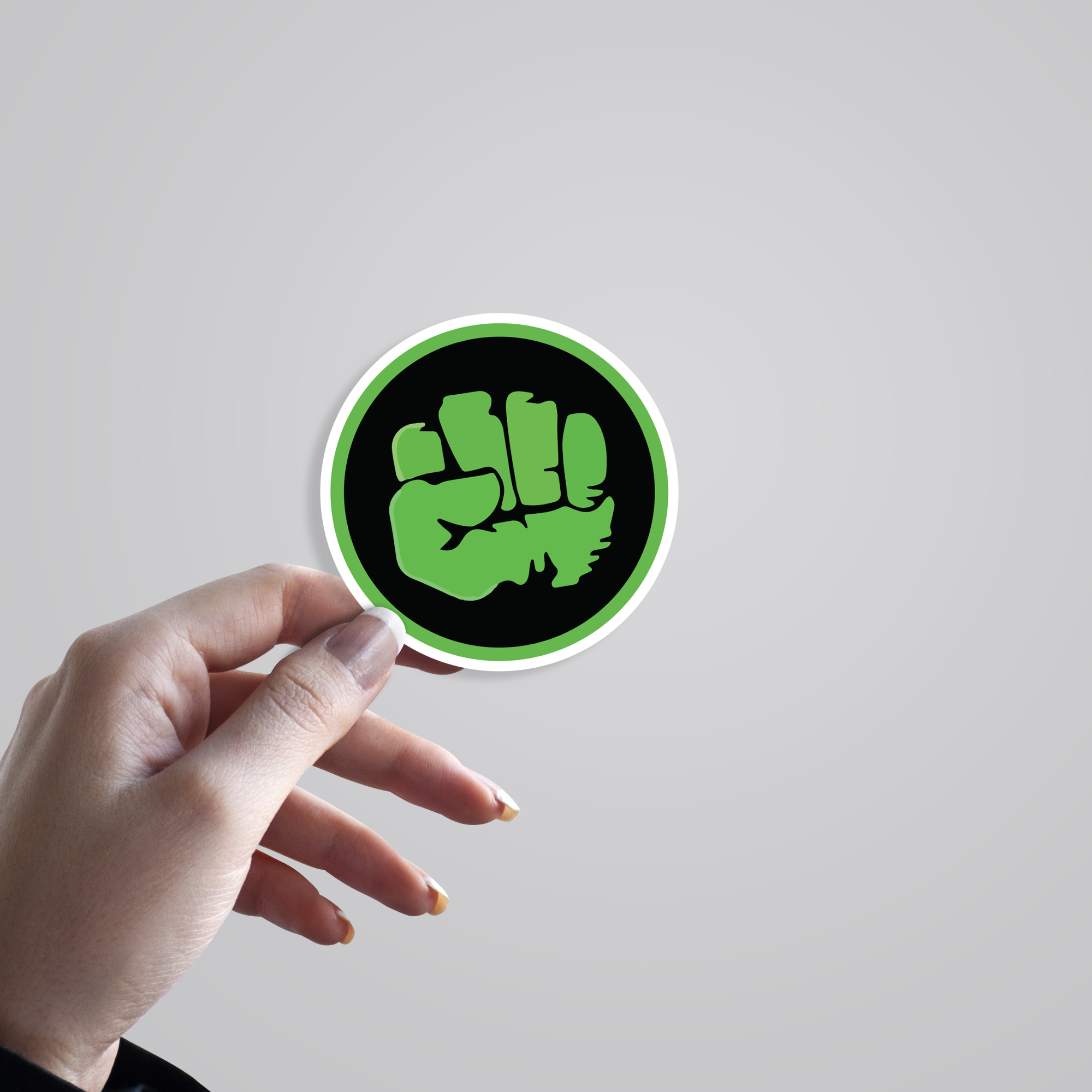 Unleash Green Fury with Hulk's Hand Stickers