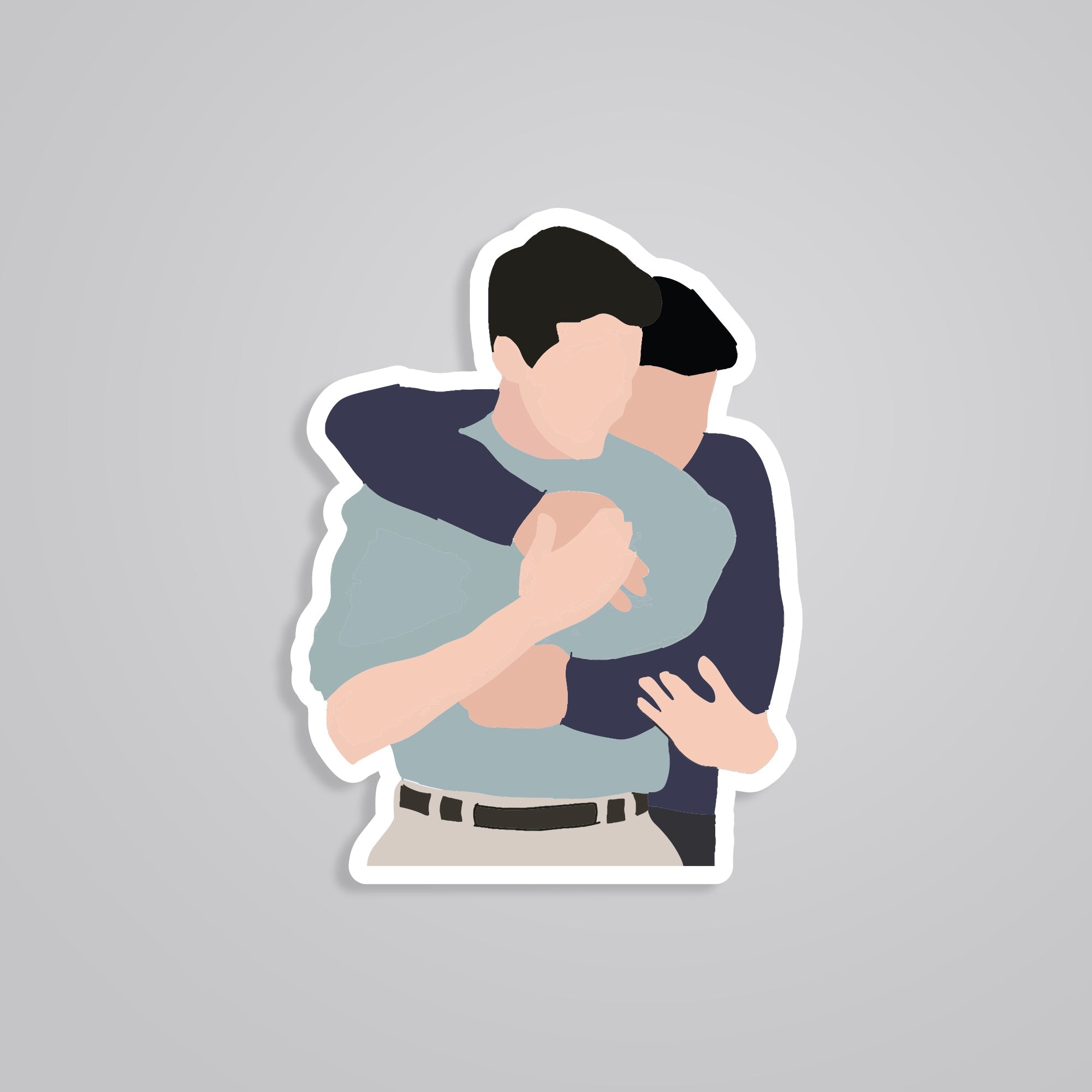 Fomo Store Stickers TV Shows Chandler & Joey Hug