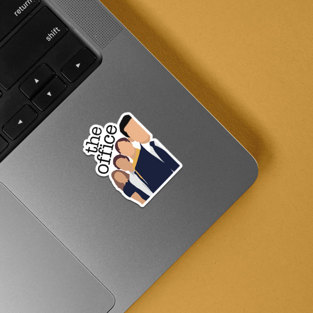 Pam Jim Dwight Scott TV Shows Stickers