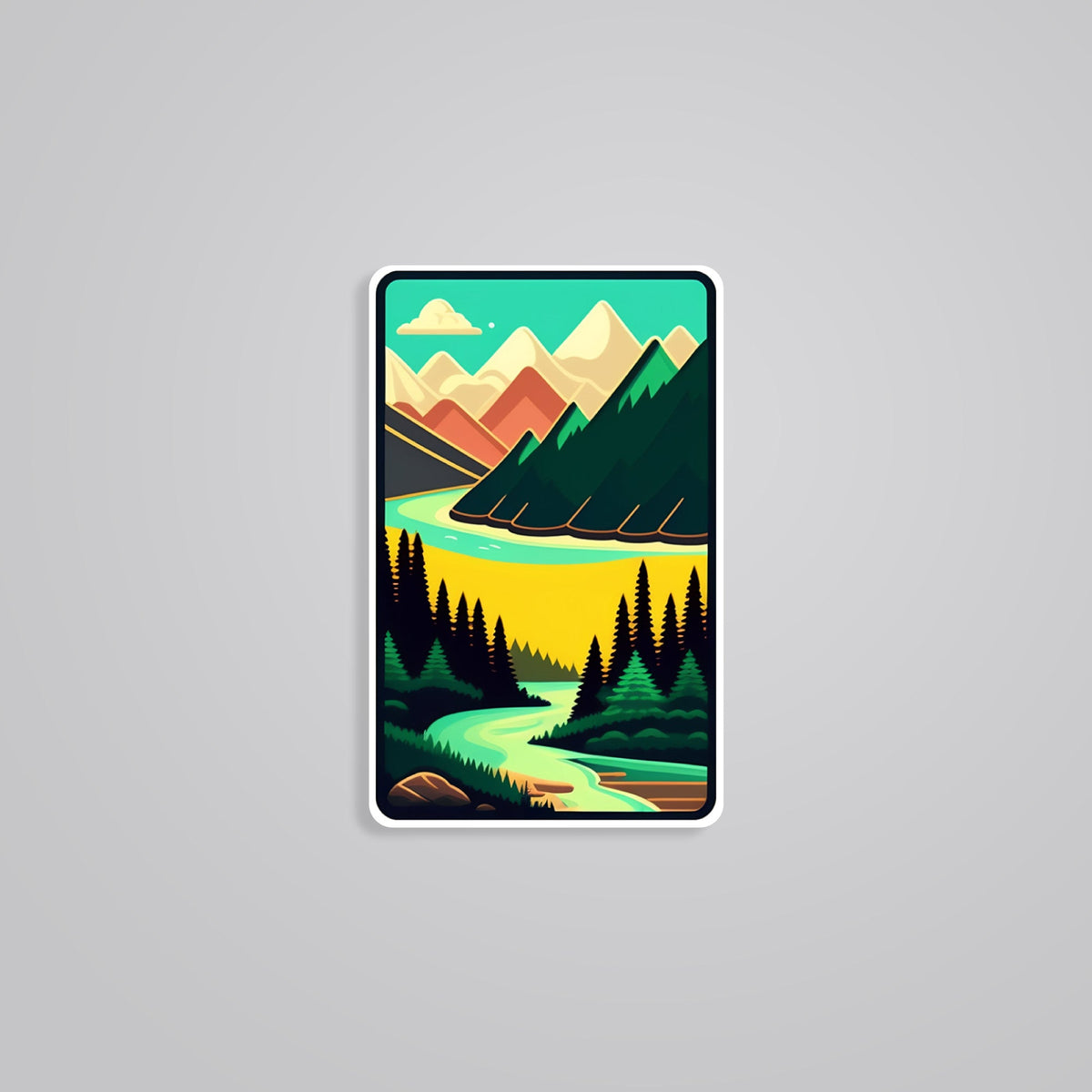 Secenery Sticker Background Scenery Stickers - Immerse in Nature's Beauty with Breathtaking Sticker ...