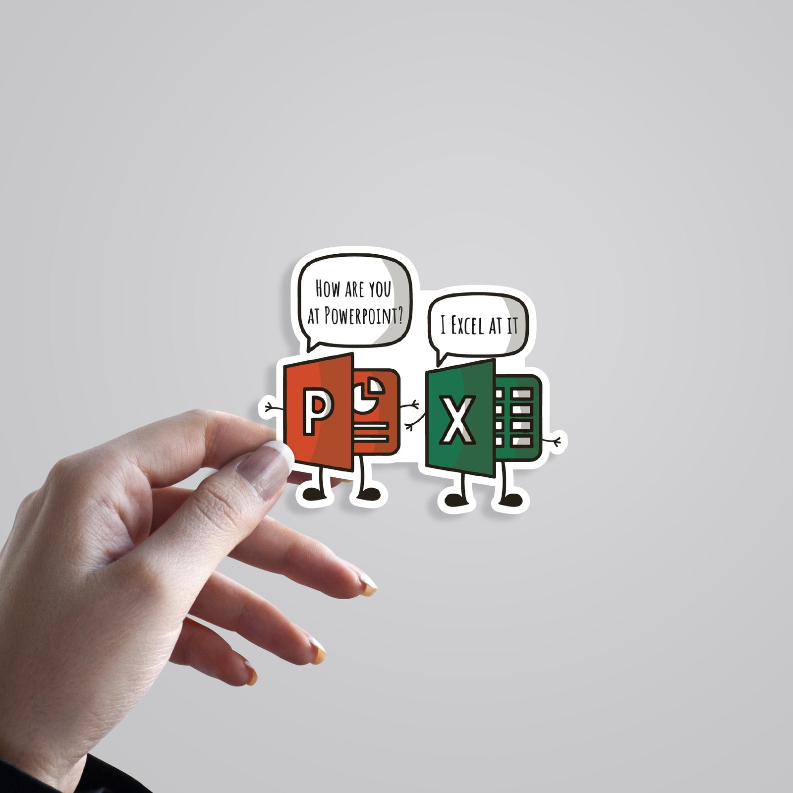 How Are You At PowerPoint? I Excel at it Sticker - Amp up Your Tech Humor