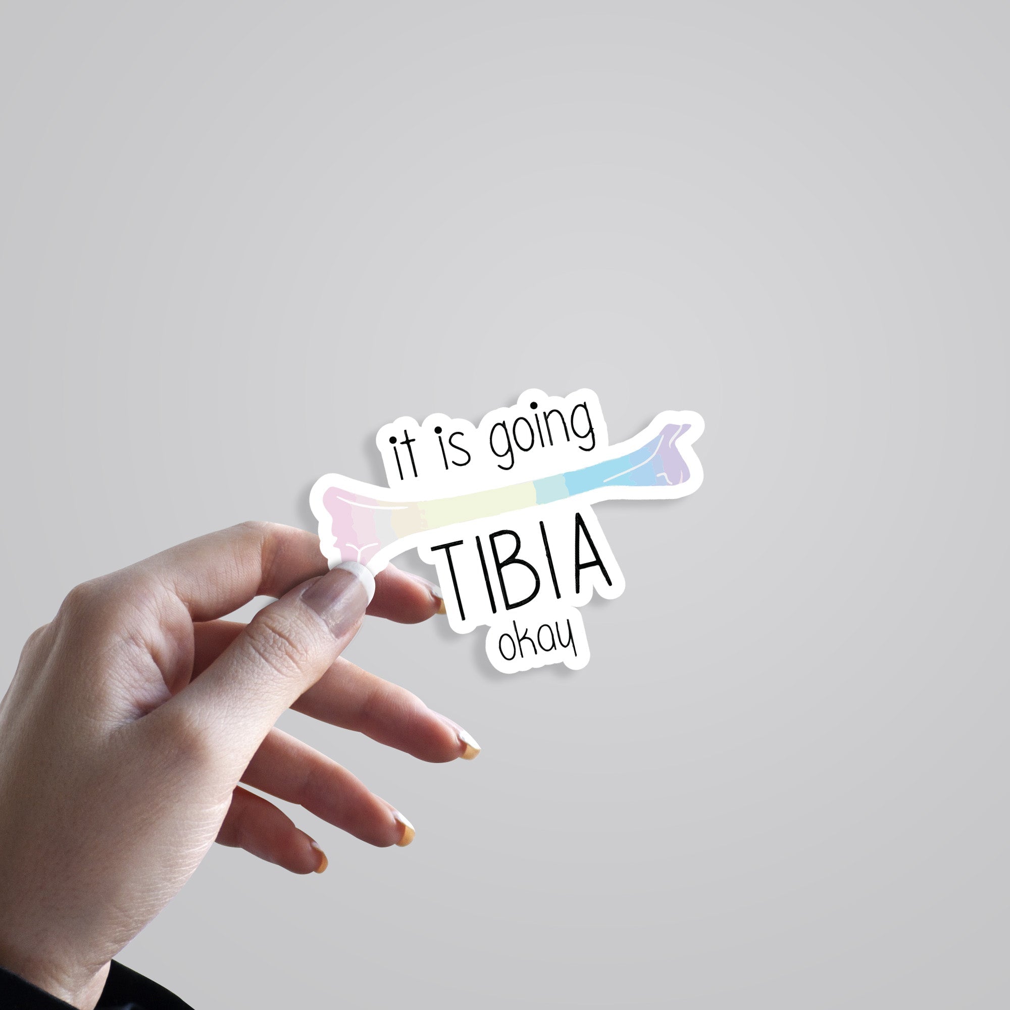 It is going TIBIA okay Witty Stickers