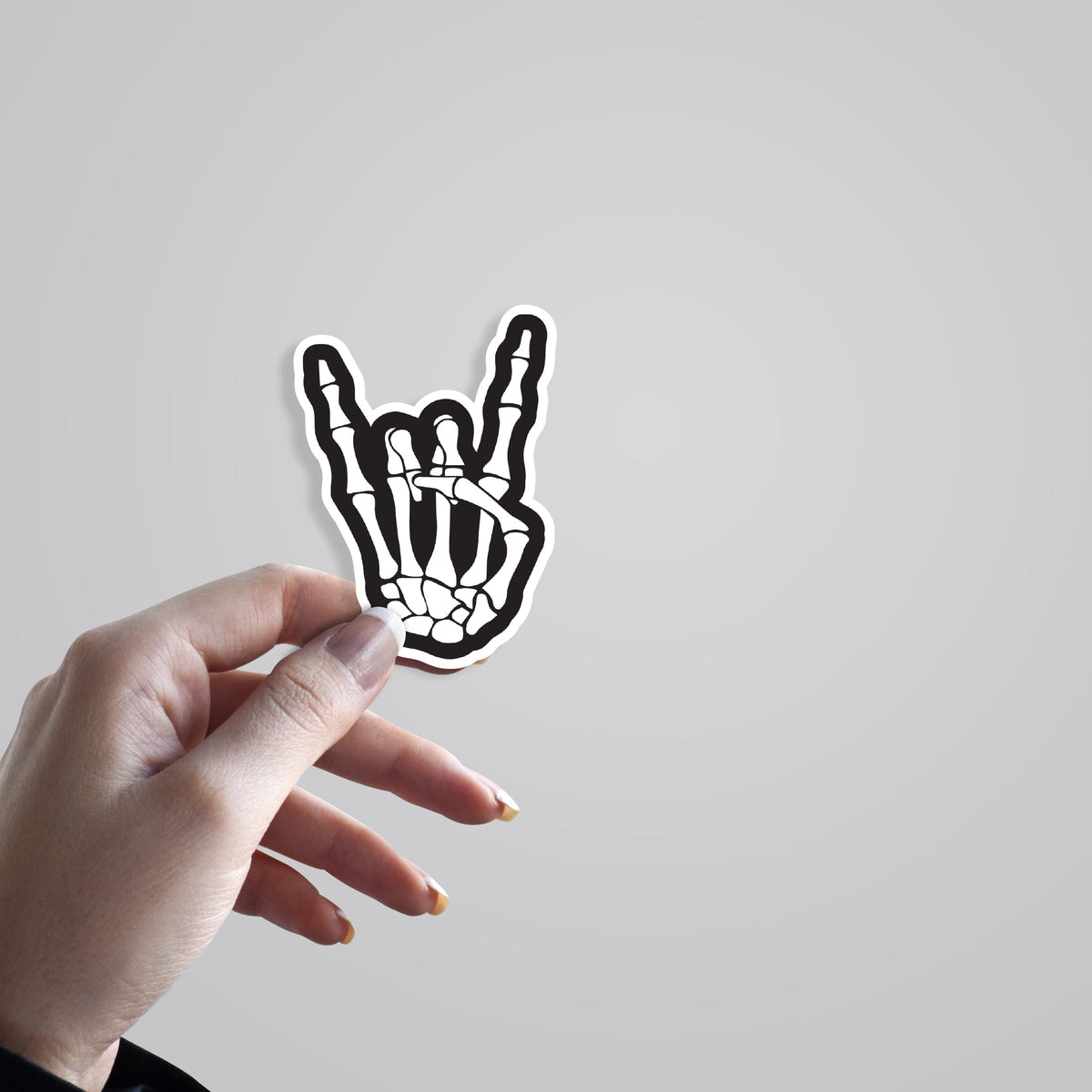 Rock Skeleton Hand Sticker - Unleash Your Inner Rebel with Style