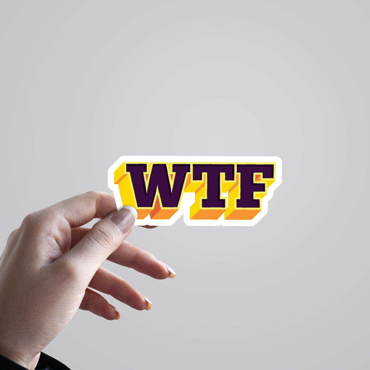 Wht Confudees Sticker WTF Stickers: Express Yourself with Bold and Quirky Decals