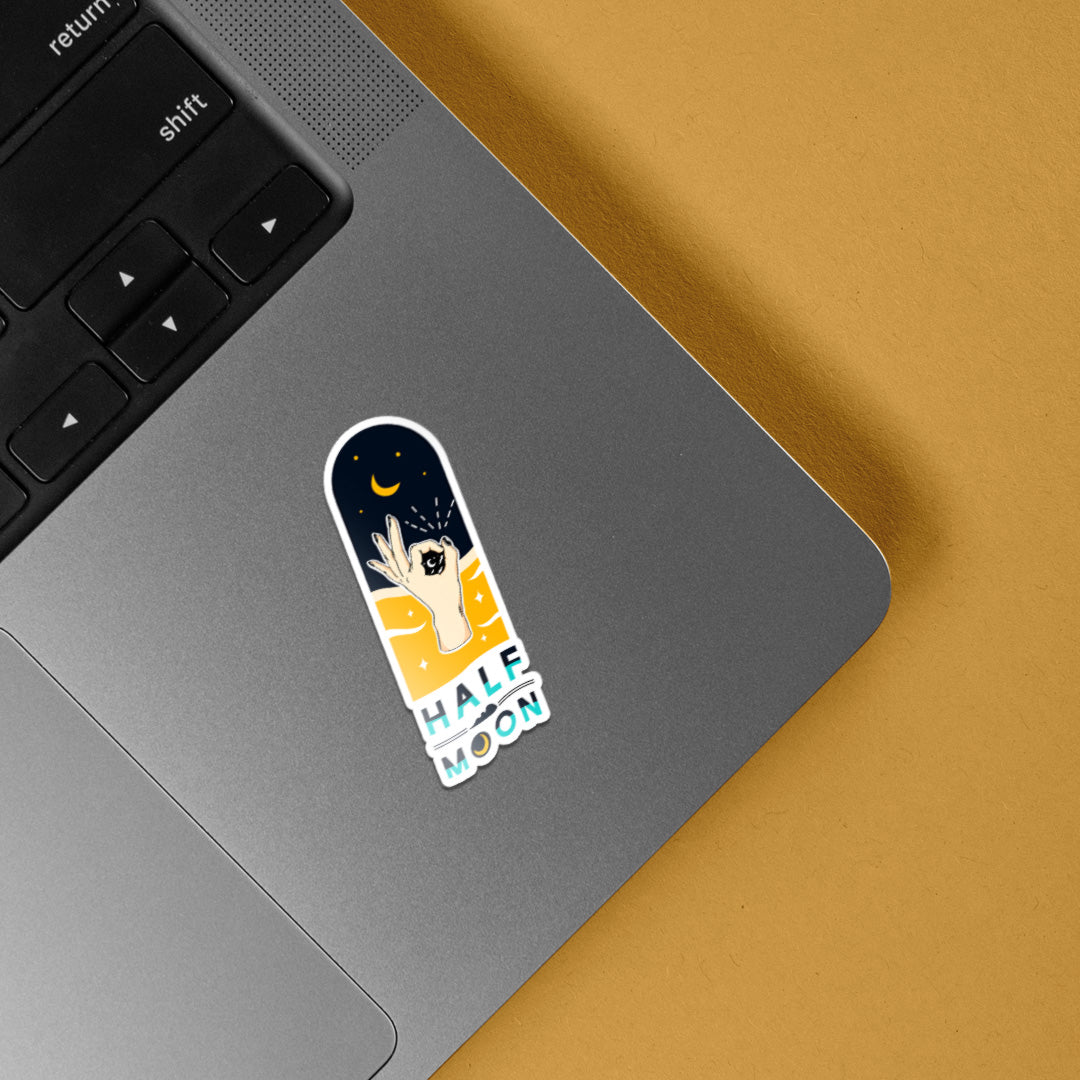 Half Moon Casual Stickers
