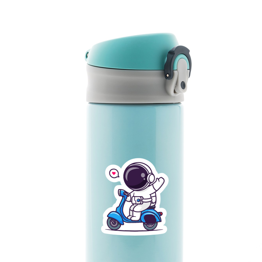 Riding Astronaut Casual Stickers