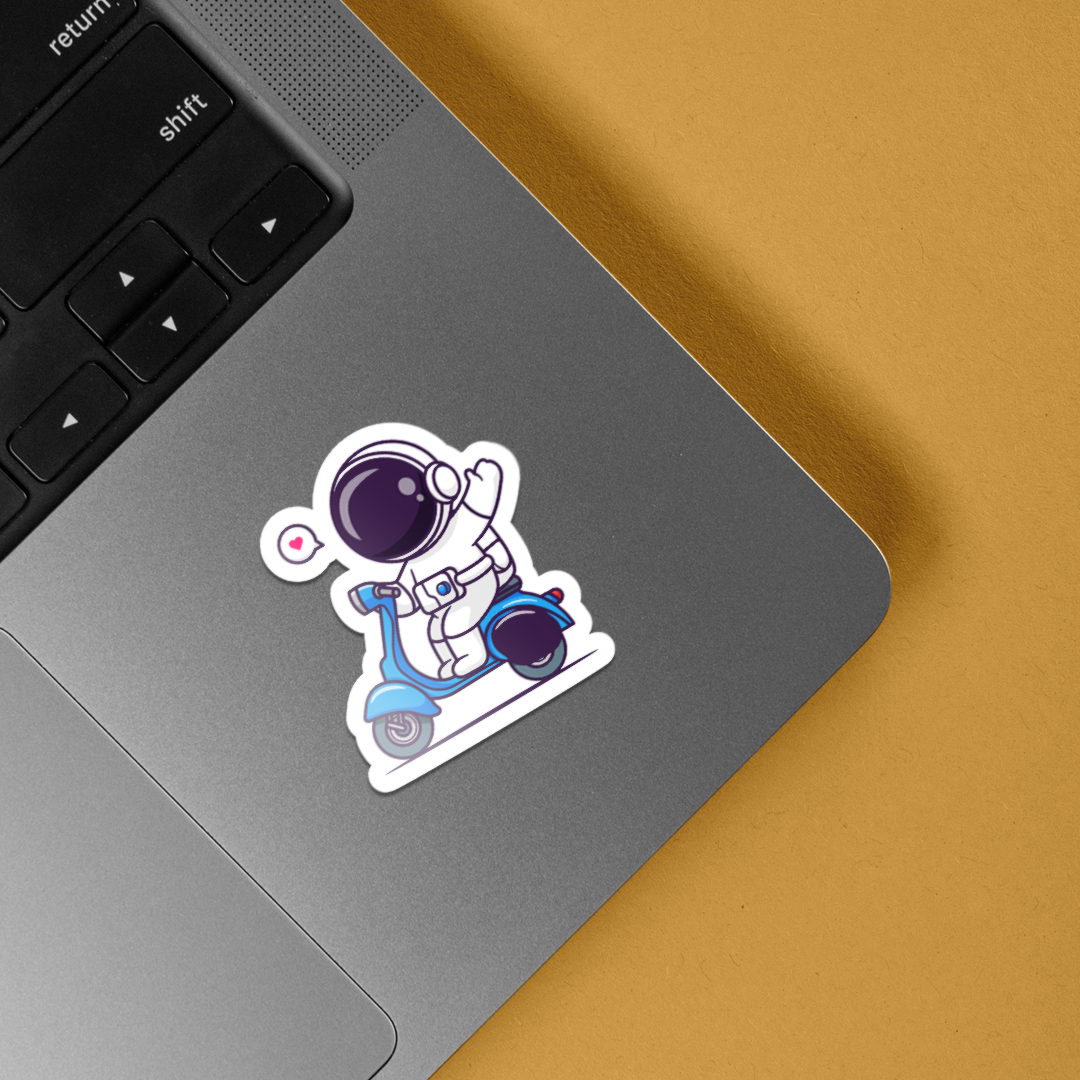 Riding Astronaut Casual Stickers
