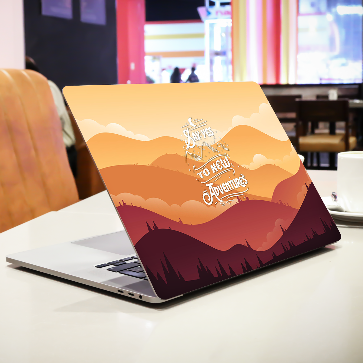 Say yes to new Adventures Quote Laptop Skin