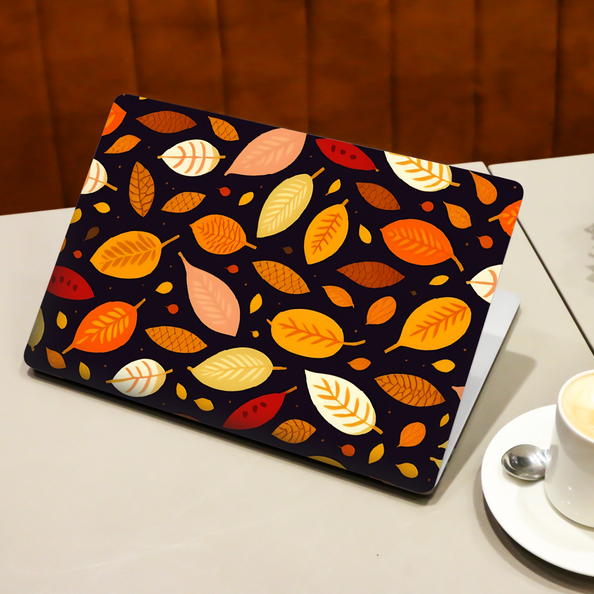 Brown Leaves Botanical Laptop Skin